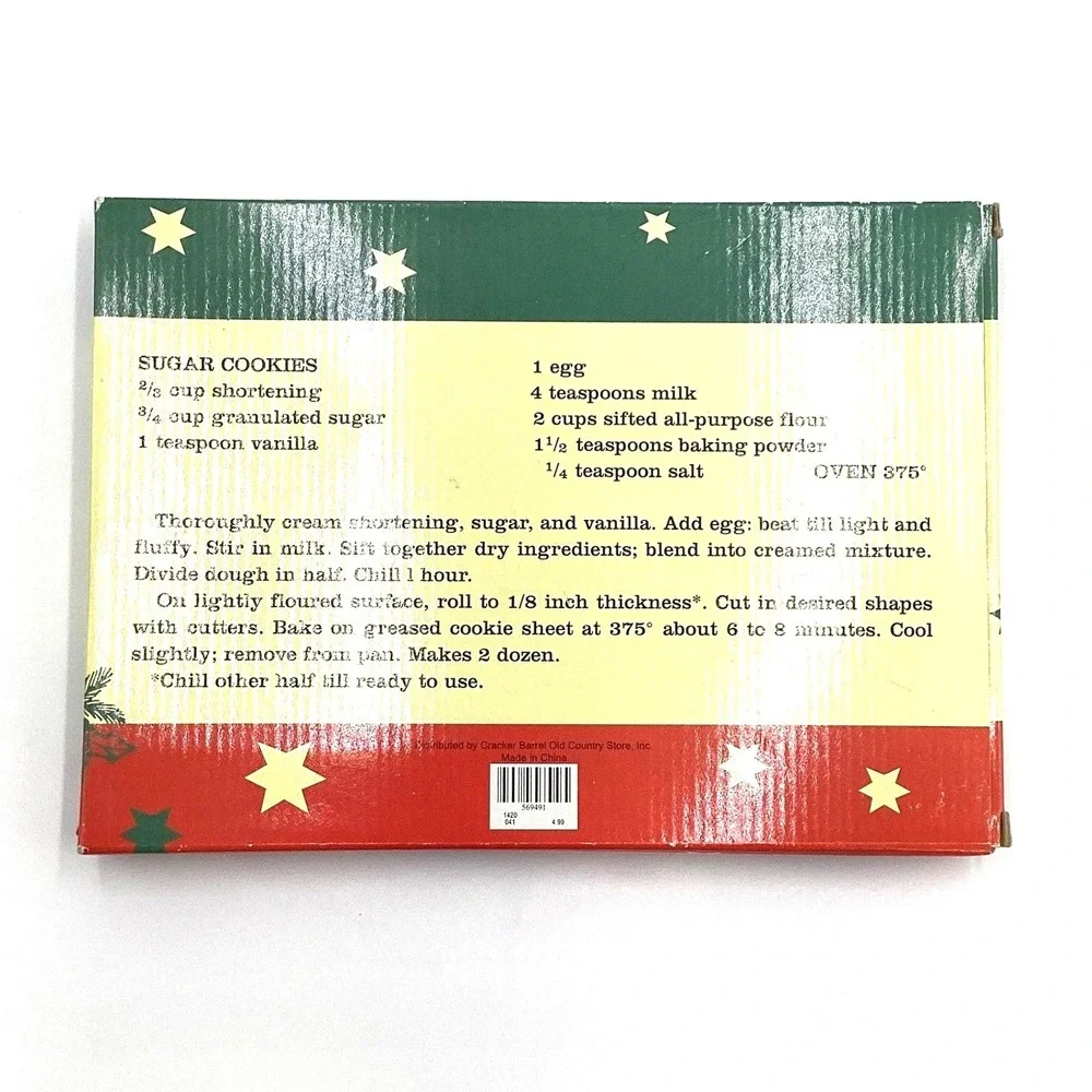Vintage Cracker Barrel Christmas Cookie Cutters‎ Set Holiday Baking Kitchen